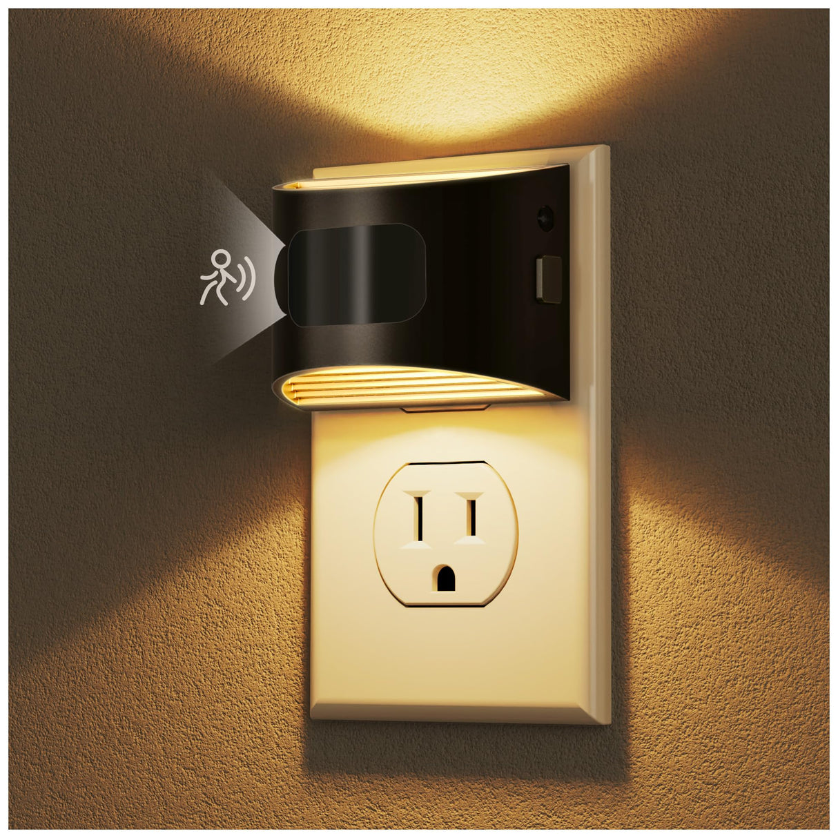 DORESshop LED Night Light[2 Pack], Night Lights Plug into Wall, 3 Mode Plug in Night Light with Motion Sensor, Dusk to Dawn Sensor, Nightlights for Adults, Bedroom, Bathroom, Hallway