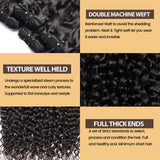 Human Hair Bundles 12A Water Wave Human Hair Bundle 26 24 22 20 inch Wet and Wavy Double Weft Burmese Curly 4 Bundles Hair Extensions Natural Deep Wave Bundle for Women