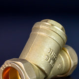 Kudos-Trading - 22mm Y Strainer Brass Compression Stainelss Steel Mesh Filter Anti Leak Design Ideal for Home Central Heating Systems & Radiators Durable Brass Construction Low Maintenance