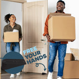 Large Big Rubber Door Stopper Made In USA - Door Stop Wedge for Carpet, Tile,Concrete Floor - Door Stoppers for Bottom of Door -Tall Heavy Duty for Commercial & Home- 6.5 x 2.75 x 1.9 Inches Black 2PK