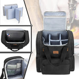 BAFASO Tattoo Backpack with 3 Inner Removable Pouches, Tattoo Case Holds Tattoo Stencil Printer and Tattoo Supplies (Bag Only), Black