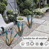 LCJECV Metal Agave Plant Garden Art, 2 Pack Tequila Rustic Sculpture, Rustic Metal Agave Plants Lawn Home Ornaments, for Yard Stakes, Garden Figurines, Outdoor Patio (2 PCS Purple Flowers)