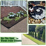 No Dig Durable Garden Landscape Edging Kit, 2" Tall Black Plastic Lawn Border for Landscaping, Flower Gardens, Lawn (100FT+ 120pcs Anchoring Spikes, Black)