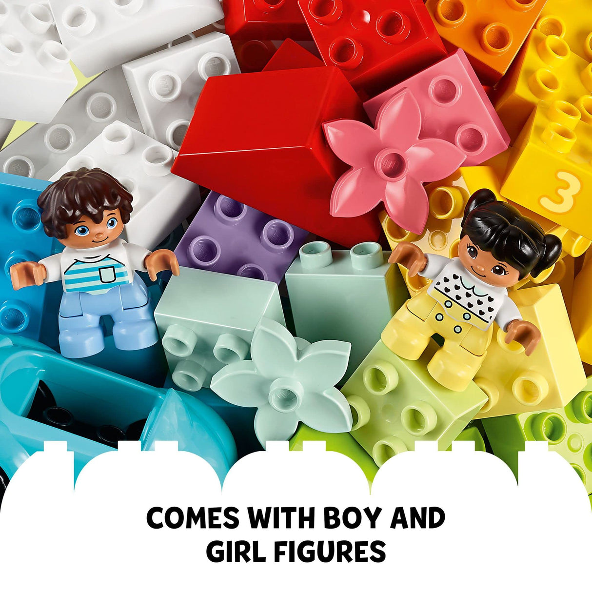 LEGO DUPLO Classic Brick Box Building Blocks - Stacking Toys for Toddlers, Ages 1.5+ Years - Learning & Educational Toys for Preschool - Develop Fine Motor Skills - Gift for Christmas - 10913