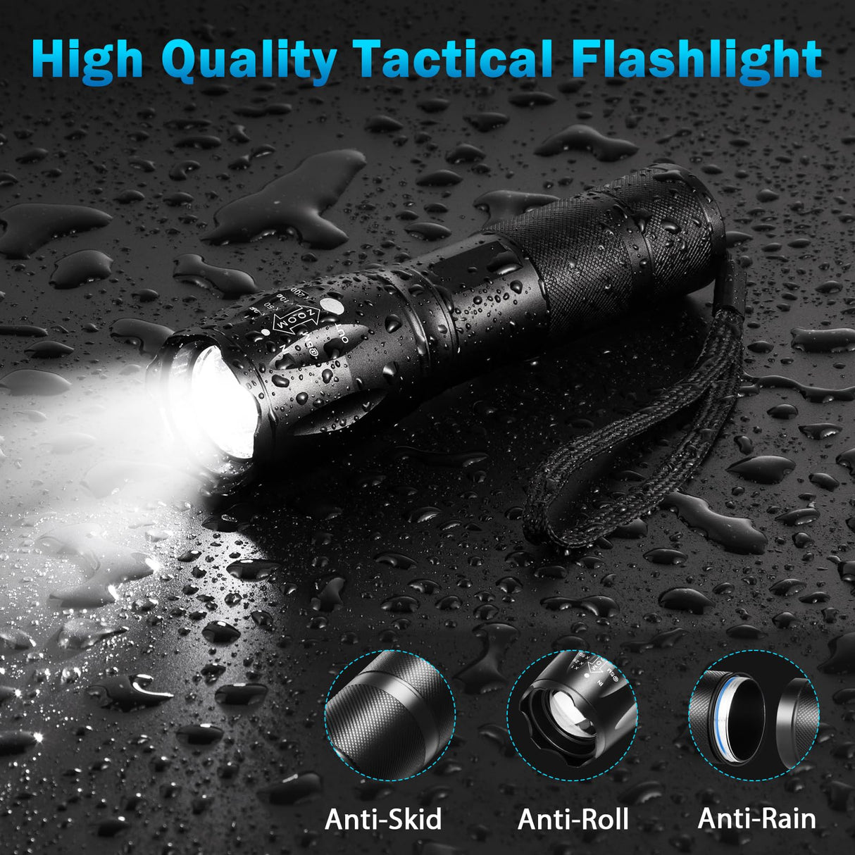6Pack LED Flashlights High Lumens, 5Mode Tactical Flashlight for Home, Small Flashlights Powerful, Pocket Flashlight Battery Powered, Adjustable Torch Light, Mini Flash Light for Emergencies Camping