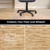 Office Chair Mat for Hoodwood Floor, 36"x48" Clear Desk Chair Mat for Hoodwood Protector Floor Mat for Office Chair, Easy Glide Rolling Plastic Floor Mat, Computer Chair Mat for Home Office