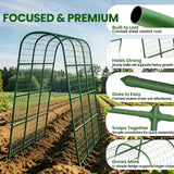 63" H x 47" L x 23" Cucumber Trellis for Raised Beds, Heavy Duty Metal Garden Arch Trellis with Nylon Net & Plant Ties, Vertical Trellis for Climbing Plants, Cucumbers, Tomatoes, Peas & Vines