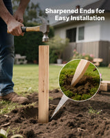 VEVOR Wooden Garden Stakes, 25 Pcs 36 x 0.5 x1.5 in Survey Grading Stakes, Garden Ground Stake with Sharp Point, Fir Wood Plant Support Stake, Sign Posts for Silt Fence Backyard Boundaries Baselines
