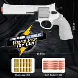 Revolver Toy Gun with 100 Soft Bullets,18 Shells,Gun Fidget Toy,Christmas Birthday Gifts for Boys Kids Adult Age 8+