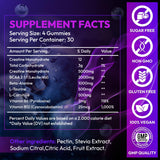 AEQNJV Creatine Gummies Monohydrate Complex for Men & Women, 9000MG Creatine Pre-Workout Supplement Enhance Muscle Strength Recovery Cognitive Health & Memory, 120 Gummies Sugar Free Vegan Non-GMO