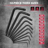 41-Piece Hex Key Allen Wrench Set, L Shape Hex and Torx Key Wrenches with Torque Handle | SAE(0.028"-3/8") | Metric(0.7mm-10mm) | Torx(T9-T50) in 3-Layer Storage Case, Heat Treated Cr-V Steel