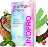 InoPro Teeth Whitening Strips 21 Treatments Kit - Teeth Whitener, Peroxide Free, Enamel Safe Green Whitestrips, Deep Stains Removal - Instant Teeth Whitening Without The Harm (42 Strips)