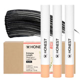 Honest Beauty 2-in-1 Extreme Length Mascara + Lash Primer 3-Pack | EWG Verified + Cruelty Free | 0.27 fl oz each (pack of 3)
