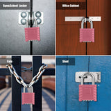 Large Outdoor Combination Lock, Diyife Heavy Duty Weather Resistant Padlock, 4 Digit Security Resettable, Hidden Password Design for Indoor/Outdoor Use, Tools, Fences, Sheds, Gates, Pink