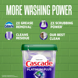 Cascade Platinum Plus Dishwasher Pods, Dishwasher Detergent, Dish Detergent Soap, Mountain, 47 Count