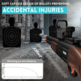 Double Barrel Toy Shotgun - Realistic Foam Blaster with Scope & Soft Bullet Darts, Safe Imitation Shooting Game for Kids Ages 8-12 -Birthday Christmas (Black)