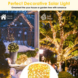 Extra-Long 144FT Solar String Lights for Outside, 2 Pack 400LED Solar Christmas Lights Outdoor, Waterproof Copper Wire with 8 Modes Twinkle Fairy Lights for Tree Garden Party Xmas Decor (Warm White)