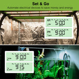Grow1 240V Outlet Digital Timer, Single Outlet, 15A, Compatible with 220V, 230V & 240V Outlets, Great for Grow Lights, Reptile Enclosures & Aquarium Timer