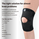 Knee Brace with Side Stabilizers for Knee Pain, Adjustable Knee Support for Meniscus Tear ACL MCL Arthritis Injury Recovery, Breathable Knee Wrap for Men & Women, Workout, Sports (Black, X-Large)