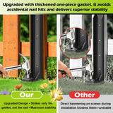 4 Pcs Fence Post Repair Kit, Heavy Duty Fence Post Anchor Ground Stakes for Repair Tilted, Broken Wood Support