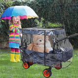 Waterproof Collapsible Wagon Rain & Sun Cover - Windproof UV-Resistant Canopy for Stroller/Trolley/Cart Accessories, Suit for Camping Picnic Garden Use