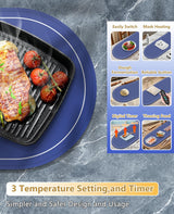 Food Warming Mats for Countertop Extra Large(XXL 36"x15"),Electric Heating Pad for Food,Roll Up Silicone Warmer Mat for Party,Christmas House Warming Gifts for Home Daily Use(Blue)