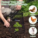 Dukelai 10 Pcs 9.13"×9.13" Chicken Wire Cloche Plant Covers Garden Netting Metal Heavy Duty Plant Protectors from Animals for Keeping Bunnies Chicken Squirrels Birds Other Out