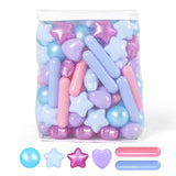 STARBOLO Ball Pit Balls - Pack of 150pcs Crush Proof Plastic Children's Toy Balls Mermaid Ocean Balls for Birthday Party Christmas Water Toy Indoor Outdoor(4 Shapes)