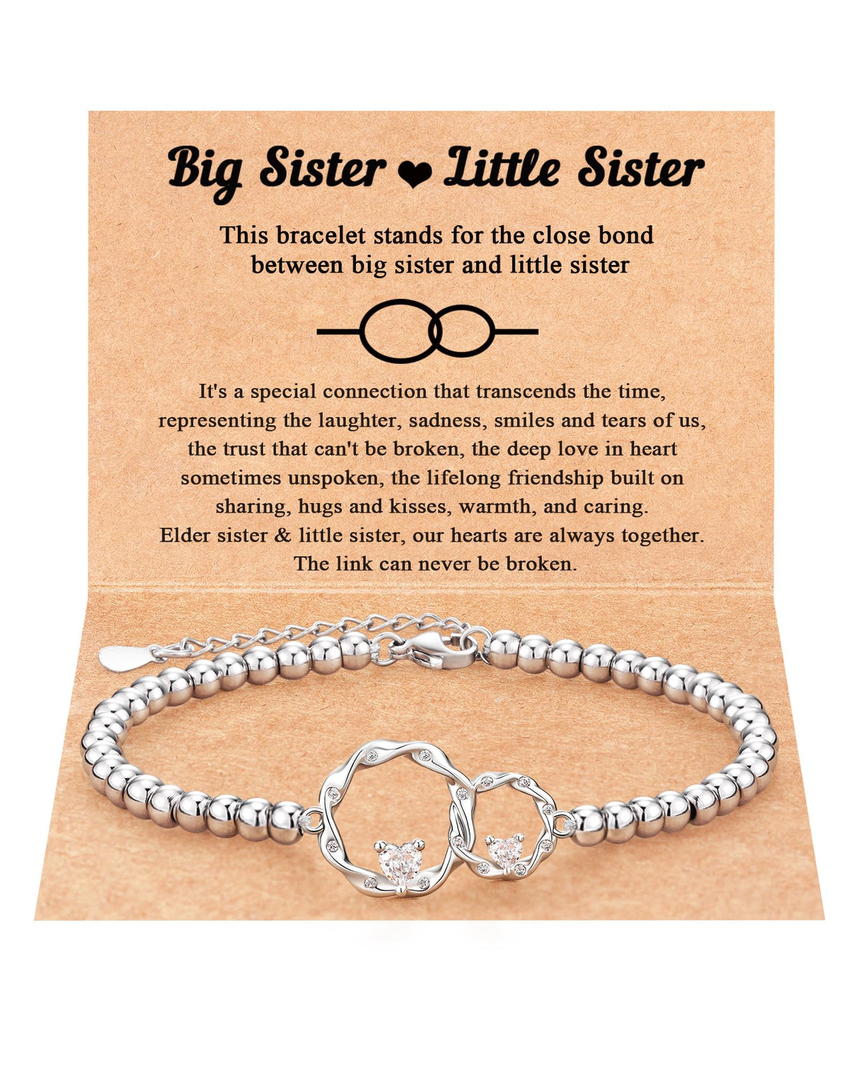 Tarsus Gifts for Sister, Birthday Sisters Gifts from Sister Bracelet