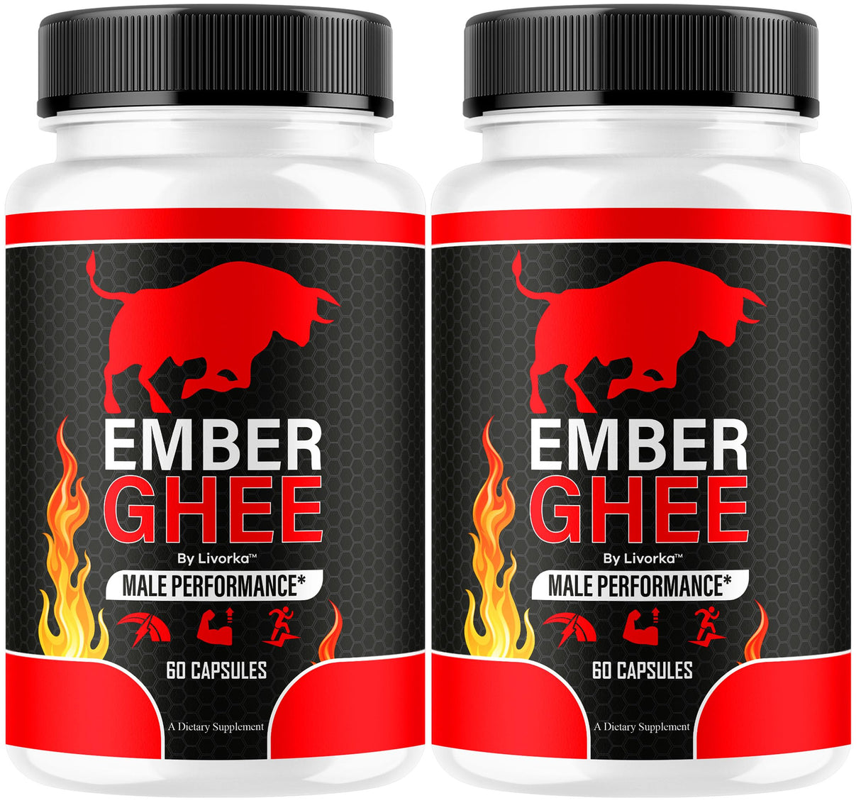 (2 Pack) Ember Ghee Pills for Men - Official Ember Ghee Supplement Suppport Capsules Premium All Natural, EmberGhee Maximum Strenght Multivitamin Pills Advanced Formula, 120 Capsules for 2 Months