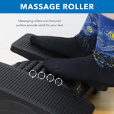 Mount-It! Ergonomic Footrest, Tilt Adjustable Individual Platforms, Height Adjustable Foot Rest with Massage Surface, Under Desk Foot Stool for Office, Leg Support and Improved Posture, Black