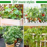 143 Pcs Garden Stakes Set,32 Sets of Fiberglass Plant Stakes Sticks,DIY 3ft 4ft 5ft 6ft 7ft Sturdy Plant Stakes for Tomato Vegetables, Sticks Support for Indoor Outdoor Plants Gardening Supplies