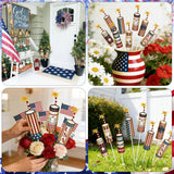 8 Pcs 4th of July Metal Firework Garden Stakes, American Flag Yard Sign, Patriotic Independence Day Memorial Day Decor for Outdoor Lawn, Yard, Garden, Walkway (Fireworks)