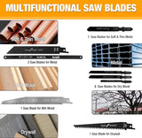 8-In-1 Multi Blades Hand Saw, Drywall Cutter. Hacksaw. Long Blade Hand Saw, Jab Saw, For Cutting Drywall, Sheetrock, Wood, Metel, Plastic, Plywood. Blade Quick Change Mechanism.