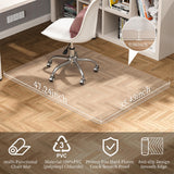 Tonaus Chair Mat for Hard Floor Office Chair Mat Desks Mats Large 48"×36",Transparent Clear PVC Floor Protector for Home Office Study Wooden Floors 3'x4'