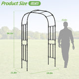 Trellume Thickened Metal Garden Arch-59(L)*94.5"(H),Garden Trellis for Climbing Plants Outdoor, Heavy Duty Rust-Proof Iron Arbor Archway for Backyard, Patio, Lawn and Wedding Decorations(20MM Pipe)