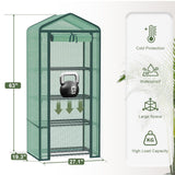 TianC beauty Greenhouse for Indoor Outdoor, Small Plastic Plant Green House 4-Tier Rack Stand Portable Greenhouses with Durable PE Cover for Seedling