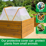 2 Pcs Garden Row Accelerator Plants Cover, 32" x 13" x 14" Foldable Raised Garden Beds Vegetable Rows Plant Protector, Plant Net Cage Guard Greenhouse Cover for Protect Vegetable Fruit from Animal