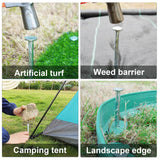 Artificial Turf Stakes Galvanized Spiral Landscape Spikes 6IN Weed Barrier Fabric Stakes for Paver Edging, Gardening Lawn Edging, Carpentry and More (52 PC)