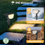 GKGG Solar Lights Outdoor Waterproof IP65, Solar Powered 76 LED 3 Lighting Modes Solar Spot Lights Outdoor for Yard Garden Landscape Pathway (Warm White, 4 Pack)