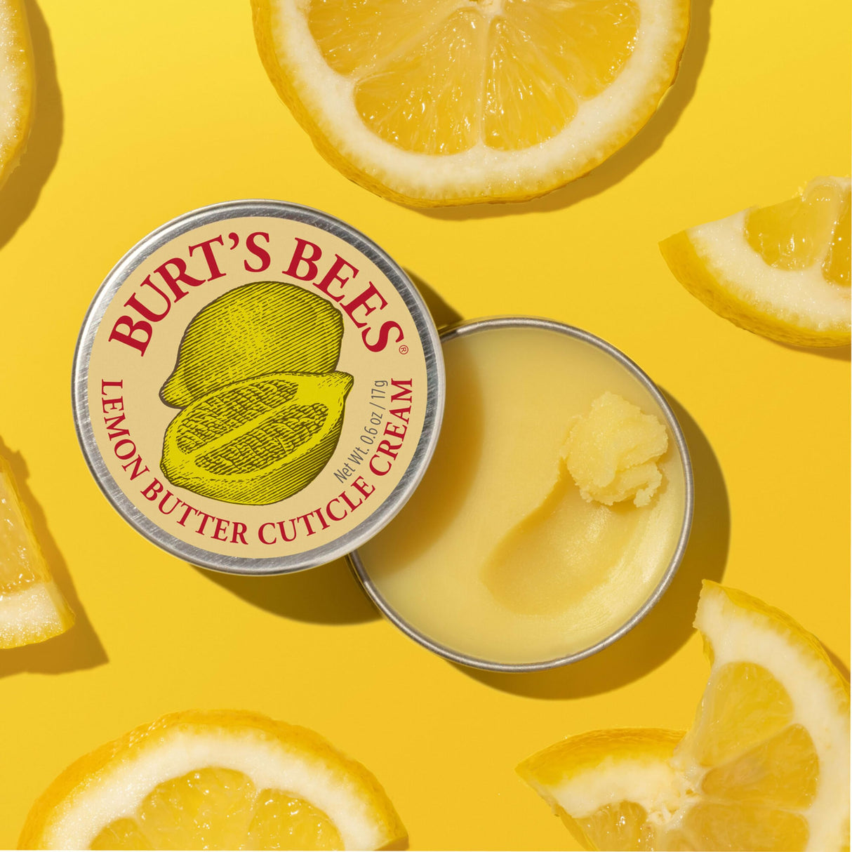 Burt's Bees Christmas Gifts, Hand Skin Care Stocking Stuffers, Moisturizing Cuticle Cream for Dry Skin, 100% Natural Origin, with Lemon Butter, 0.6 oz. (3-Pack)