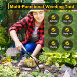 Manual Weed Puller Tool with Plastic Head, Lightweight Hand Weeder & Garden Cultivator, Reusable Weeding Tool with Plastic Handle for Flower Beds & Vegetable Garden