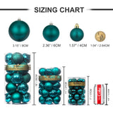 KI Store Dark Teal Christmas Balls 20pcs 3.15-Inch Christmas Tree Decoration Ornaments for Xmas Tree Holiday Wreath Garland Decor Ornaments Hooks Included