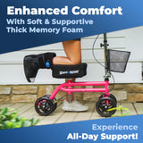 KneeRover Memory Pad Knee Scooter Pad Cover Cushion - Knee Rover Pad Accessory Features Removable Cover and Comfortable Memory Foam Cushion Insert - Knee Walker Pad Fits Most Models