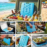 Tapleap Large Ice Packs for Coolers (4Pcs) - 13 x 10 inch, 6Lb