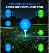 THIODOON Glow in The Dark Golf Balls Light up Led Golf Balls Night Golf Gift Sets for Men Kids Women 6 Pack (6 Colors in one)
