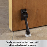 BRINKS Commercial - 4" Kick-Down Door Stop, Matte Black Finish - Non-Obtrusive Option to Protect Your Door and Walls