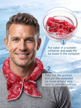 Coume 6 Pack Cooling Neck Wraps Neck Cooler Ice Bandanas Scarf for Hot Weather Summer Ultra Running Walking Riding Women Men(Classic Color)