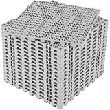 ToLanbbt Modular Interlocking Cushion 18P 11.8" x 11.8" Interlocking Rubber Floor Drain Holes Non-Slip Splicing Drainage Mats for Deck, Shower, Kitchen, Drain Pool, Sauna Bath, Indoor Outdoor (Grey)