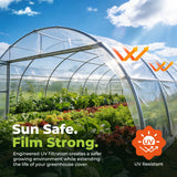 MTYIK 8x25 ft Greenhouse Plastic Sheeting, 6 Mil Green House Plastic Covering, Heavy Duty Greenhouse Cover Replacement, Thick Greenhouse Film